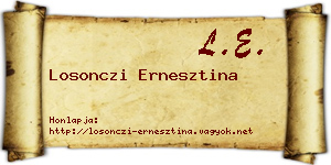 Losonczi Ernesztina névjegykártya