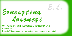 ernesztina losonczi business card